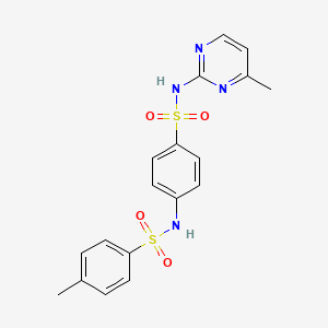 molecular formula C18H18N4O4S2 B3438835 4-methyl-N-(4-{[(4-methyl-2-pyrimidinyl)amino]sulfonyl}phenyl)benzenesulfonamide 