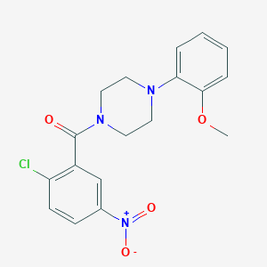 molecular formula C18H18ClN3O4 B3438840 1-(2-chloro-5-nitrobenzoyl)-4-(2-methoxyphenyl)piperazine 