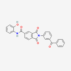 2-(3-benzoylphenyl)-N-(2-hydroxyphenyl)-1,3-dioxo-5-isoindolinecarboxamide