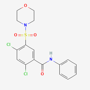 molecular formula C17H16Cl2N2O4S B3438861 2,4-dichloro-5-(4-morpholinylsulfonyl)-N-phenylbenzamide 