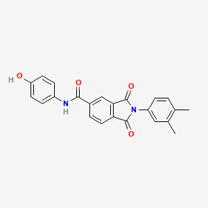 molecular formula C23H18N2O4 B3438876 2-(3,4-dimethylphenyl)-N-(4-hydroxyphenyl)-1,3-dioxo-5-isoindolinecarboxamide 
