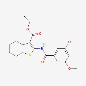 molecular formula C20H23NO5S B3438883 ethyl 2-[(3,5-dimethoxybenzoyl)amino]-4,5,6,7-tetrahydro-1-benzothiophene-3-carboxylate 