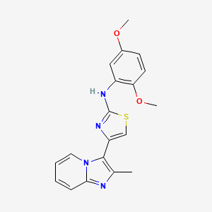 molecular formula C19H18N4O2S B3438889 N-(2,5-dimethoxyphenyl)-4-(2-methylimidazo[1,2-a]pyridin-3-yl)-1,3-thiazol-2-amine 