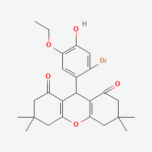 molecular formula C25H29BrO5 B3438896 9-(2-bromo-5-ethoxy-4-hydroxyphenyl)-3,3,6,6-tetramethyl-3,4,5,6,7,9-hexahydro-1H-xanthene-1,8(2H)-dione 