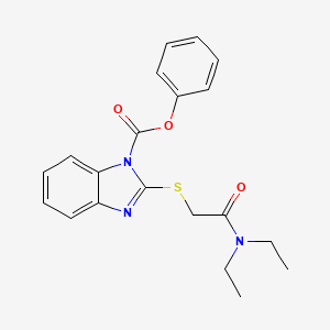 molecular formula C20H21N3O3S B3438898 phenyl 2-{[2-(diethylamino)-2-oxoethyl]thio}-1H-benzimidazole-1-carboxylate 
