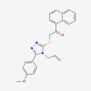 molecular formula C24H21N3O2S B3438901 2-{[4-allyl-5-(4-methoxyphenyl)-4H-1,2,4-triazol-3-yl]thio}-1-(1-naphthyl)ethanone 