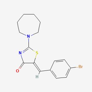 molecular formula C16H17BrN2OS B3438905 2-(1-azepanyl)-5-(4-bromobenzylidene)-1,3-thiazol-4(5H)-one 