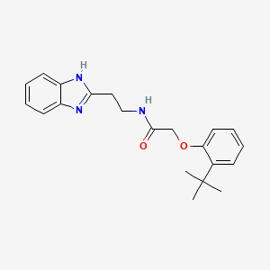 molecular formula C21H25N3O2 B3438936 N-[2-(1H-benzimidazol-2-yl)ethyl]-2-(2-tert-butylphenoxy)acetamide 