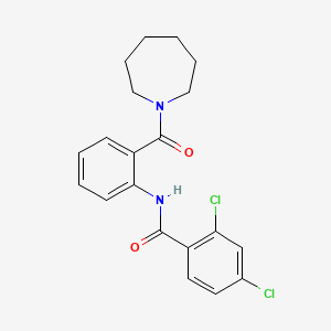 molecular formula C20H20Cl2N2O2 B3438947 N-[2-(1-azepanylcarbonyl)phenyl]-2,4-dichlorobenzamide 