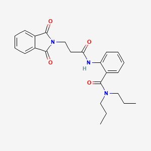 molecular formula C24H27N3O4 B3438953 2-{[3-(1,3-dioxo-1,3-dihydro-2H-isoindol-2-yl)propanoyl]amino}-N,N-dipropylbenzamide 