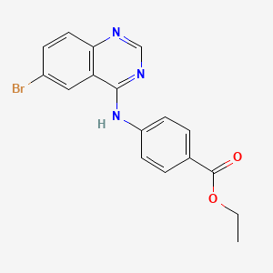 molecular formula C17H14BrN3O2 B3438956 ethyl 4-[(6-bromo-4-quinazolinyl)amino]benzoate 