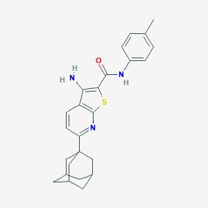 molecular formula C25H27N3OS B343897 6-(1-adamantyl)-3-amino-N-(4-methylphenyl)thieno[2,3-b]pyridine-2-carboxamide 