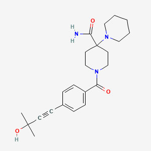 1'-[4-(3-hydroxy-3-methyl-1-butyn-1-yl)benzoyl]-1,4'-bipiperidine-4'-carboxamide