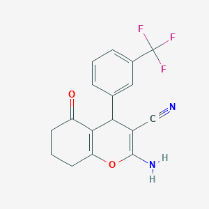 2-amino-5-oxo-4-[3-(trifluoromethyl)phenyl]-5,6,7,8-tetrahydro-4H-chromene-3-carbonitrile