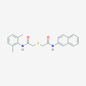 molecular formula C22H22N2O2S B3439013 2-({2-[(2,6-dimethylphenyl)amino]-2-oxoethyl}thio)-N-2-naphthylacetamide CAS No. 5927-86-6