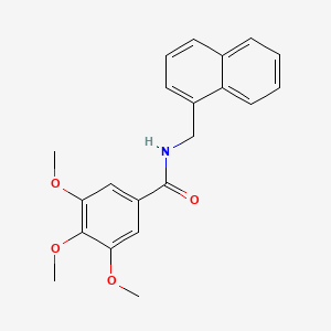 molecular formula C21H21NO4 B3439015 3,4,5-trimethoxy-N-(1-naphthylmethyl)benzamide 
