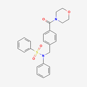 molecular formula C24H24N2O4S B3439033 N-[4-(4-morpholinylcarbonyl)benzyl]-N-phenylbenzenesulfonamide 