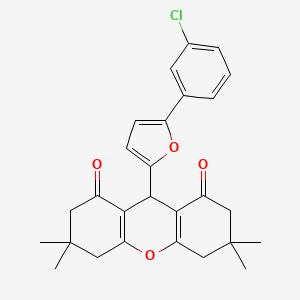 9-[5-(3-chlorophenyl)-2-furyl]-3,3,6,6-tetramethyl-3,4,5,6,7,9-hexahydro-1H-xanthene-1,8(2H)-dione