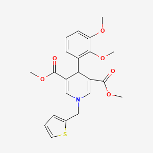 molecular formula C22H23NO6S B3439049 dimethyl 4-(2,3-dimethoxyphenyl)-1-(2-thienylmethyl)-1,4-dihydro-3,5-pyridinedicarboxylate 