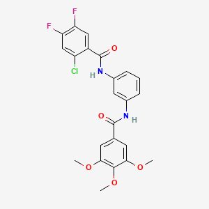 2-chloro-4,5-difluoro-N-{3-[(3,4,5-trimethoxybenzoyl)amino]phenyl}benzamide