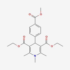 molecular formula C22H27NO6 B3439067 diethyl 4-[4-(methoxycarbonyl)phenyl]-1,2,6-trimethyl-1,4-dihydro-3,5-pyridinedicarboxylate 