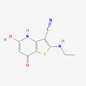 2-(ethylamino)-5-hydroxy-7-oxo-4H-thieno[3,2-b]pyridine-3-carbonitrile