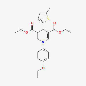 molecular formula C24H27NO5S B3439082 diethyl 1-(4-ethoxyphenyl)-4-(5-methyl-2-thienyl)-1,4-dihydro-3,5-pyridinedicarboxylate 