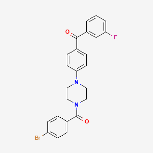 molecular formula C24H20BrFN2O2 B3439095 {4-[4-(4-bromobenzoyl)-1-piperazinyl]phenyl}(3-fluorophenyl)methanone 