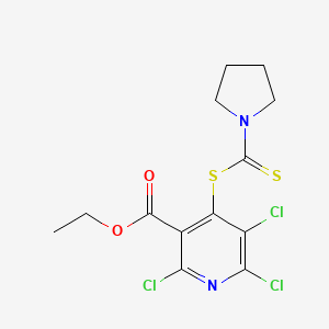 ethyl 2,5,6-trichloro-4-[(pyrrolidin-1-ylcarbonothioyl)thio]nicotinate
