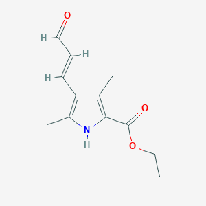 molecular formula C12H15NO3 B343912 ethyl 3,5-dimethyl-4-(3-oxoprop-1-enyl)-1H-pyrrole-2-carboxylate 