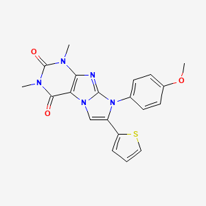 8-(4-methoxyphenyl)-1,3-dimethyl-7-(2-thienyl)-1H-imidazo[2,1-f]purine-2,4(3H,8H)-dione
