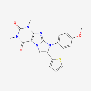 molecular formula C20H17N5O3S B3439121 8-(4-methoxyphenyl)-1,3-dimethyl-7-(2-thienyl)-1H-imidazo[2,1-f]purine-2,4(3H,8H)-dione 