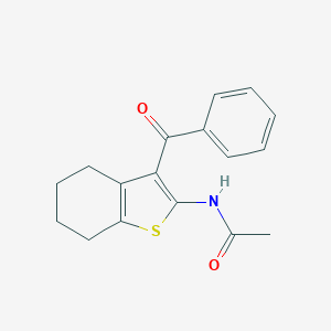 molecular formula C17H17NO2S B343915 N-(3-benzoyl-4,5,6,7-tetrahydro-1-benzothiophen-2-yl)acetamide CAS No. 18774-43-1
