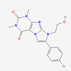 7-(4-bromophenyl)-8-(2-hydroxyethyl)-1,3-dimethyl-1H-imidazo[2,1-f]purine-2,4(3H,8H)-dione