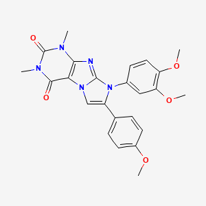 8-(3,4-dimethoxyphenyl)-7-(4-methoxyphenyl)-1,3-dimethyl-1H-imidazo[2,1-f]purine-2,4(3H,8H)-dione