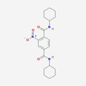 molecular formula C20H27N3O4 B3439170 N,N'-dicyclohexyl-2-nitroterephthalamide 
