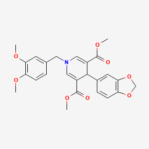 dimethyl 4-(1,3-benzodioxol-5-yl)-1-(3,4-dimethoxybenzyl)-1,4-dihydro-3,5-pyridinedicarboxylate