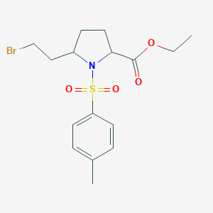 Ethyl 5-(2-bromoethyl)-1-[(4-methylphenyl)sulfonyl]-2-pyrrolidinecarboxylate