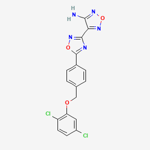 4-(5-{4-[(2,5-dichlorophenoxy)methyl]phenyl}-1,2,4-oxadiazol-3-yl)-1,2,5-oxadiazol-3-amine