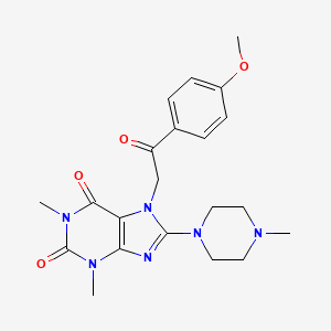 7-[2-(4-methoxyphenyl)-2-oxoethyl]-1,3-dimethyl-8-(4-methylpiperazin-1-yl)-3,7-dihydro-1H-purine-2,6-dione