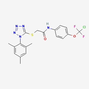 N-{4-[chloro(difluoro)methoxy]phenyl}-2-[(1-mesityl-1H-tetrazol-5-yl)thio]acetamide