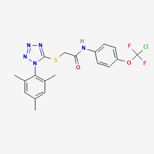 molecular formula C19H18ClF2N5O2S B3439309 N-{4-[chloro(difluoro)methoxy]phenyl}-2-[(1-mesityl-1H-tetrazol-5-yl)thio]acetamide 