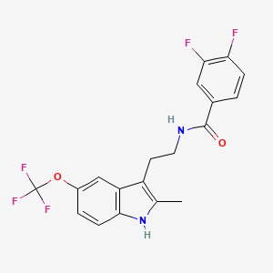 3,4-difluoro-N-{2-[2-methyl-5-(trifluoromethoxy)-1H-indol-3-yl]ethyl}benzamide