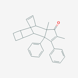 molecular formula C27H26O B343932 2,4-Dimethyl-5,6-diphenyltetracyclo[5.4.2.0~2,6~.0~8,11~]trideca-4,12-dien-3-one 