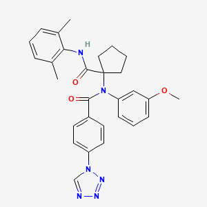 molecular formula C29H30N6O3 B3439324 N-(1-{[(2,6-dimethylphenyl)amino]carbonyl}cyclopentyl)-N-(3-methoxyphenyl)-4-(1H-tetrazol-1-yl)benzamide 