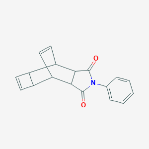 molecular formula C18H15NO2 B343934 4-Phenyl-4-azatetracyclo[5.4.2.0~2,6~.0~8,11~]trideca-9,12-diene-3,5-dione 