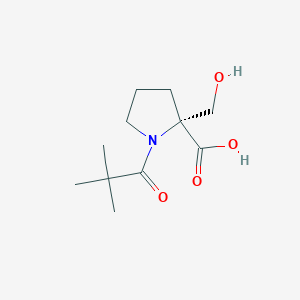 molecular formula C11H19NO4 B343935 1-(2,2-Dimethylpropanoyl)-2-(hydroxymethyl)proline 