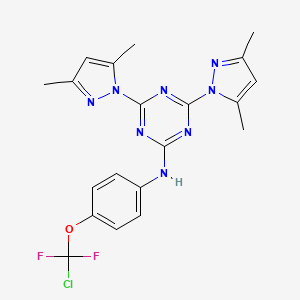 N-{4-[chloro(difluoro)methoxy]phenyl}-4,6-bis(3,5-dimethyl-1H-pyrazol-1-yl)-1,3,5-triazin-2-amine