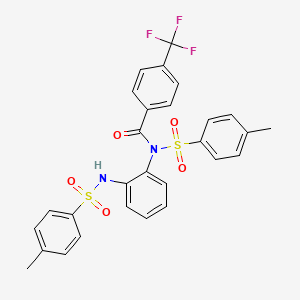 N-[(4-methylphenyl)sulfonyl]-N-(2-{[(4-methylphenyl)sulfonyl]amino}phenyl)-4-(trifluoromethyl)benzamide