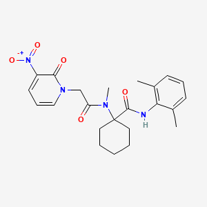 N-(2,6-dimethylphenyl)-1-{methyl[(3-nitro-2-oxopyridin-1(2H)-yl)acetyl]amino}cyclohexanecarboxamide